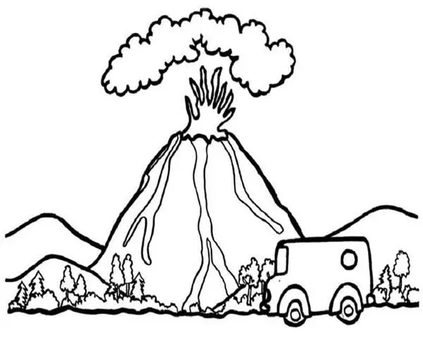 Cara Mudah Mewarnai Gambar Gunung Meletus untuk Pemula