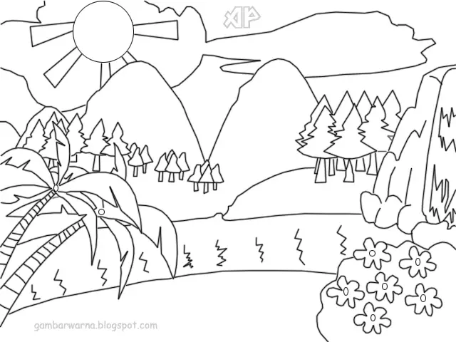 Cara Mewarnai Gambar Pemandangan: Panduan Lengkap untuk Pemula