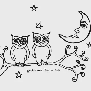 15 Contoh Gambar Mewarnai Burung Hantu Seru untuk Anak-Anak