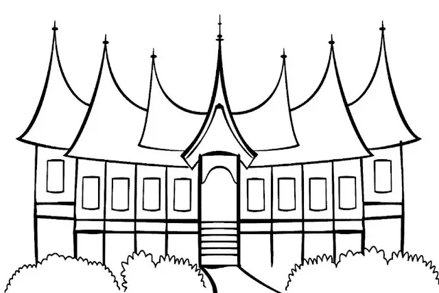 Contoh Gambar Mewarnai Rumah Adat yang Mudah dan Menarik untuk Anak-Anak