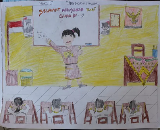 Contoh Gambar Mewarnai Tema Hari Guru Terbaik untuk Anak-Anak