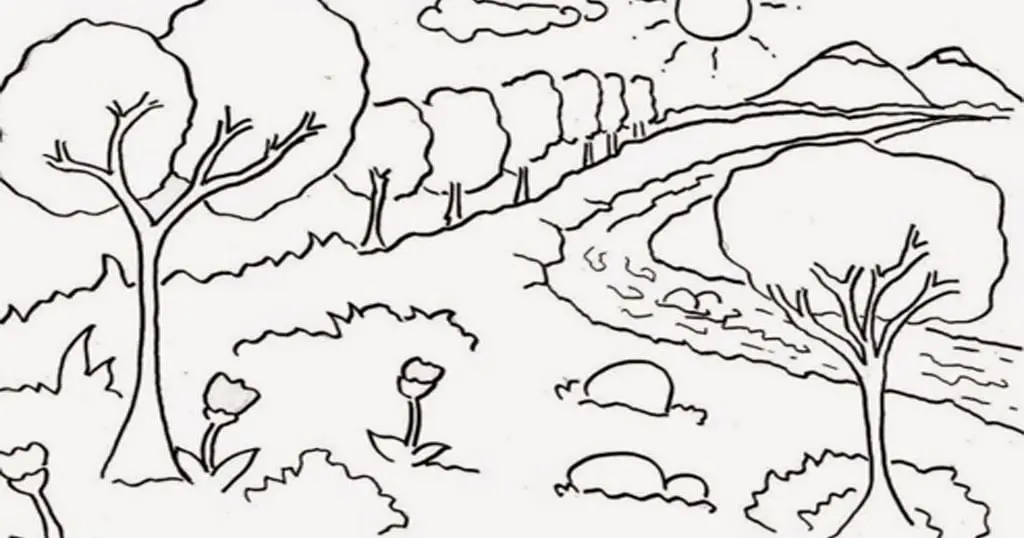 10 Gambar Mewarnai Gunung Terbaik untuk Para Pemula | Download Gratis PDF!