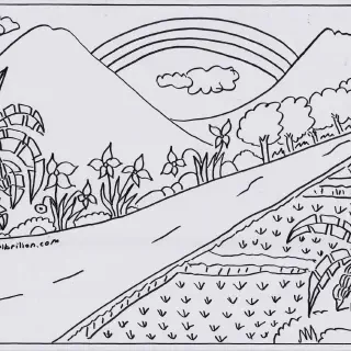 Download Gambar Mewarnai Pemandangan PDF: Kreativitas Anak Semakin Berkembang!