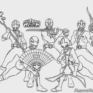 Download Gambar Mewarnai Power Ranger: Seni Lukis untuk Anak-anak