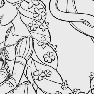 Download Gambar Mewarnai Rapunzel - Aktifitas Seru Buat Si Kecil