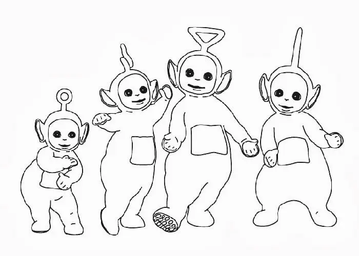 Download Gambar Mewarnai Teletubbies Terpopuler
