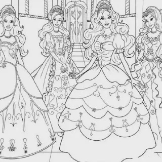 10 Gambar Barbie Kartun untuk Mewarnai dengan Tema yang Berbeda