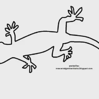 10 Gambar Cicak untuk Mewarnai yang Menarik dan Mudah untuk Dicoba