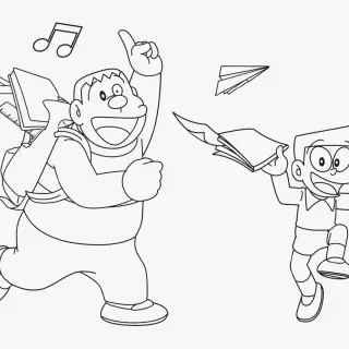 11 Gambar Doraemon Polos untuk Mewarnai dengan Kreasi yang Berbeda