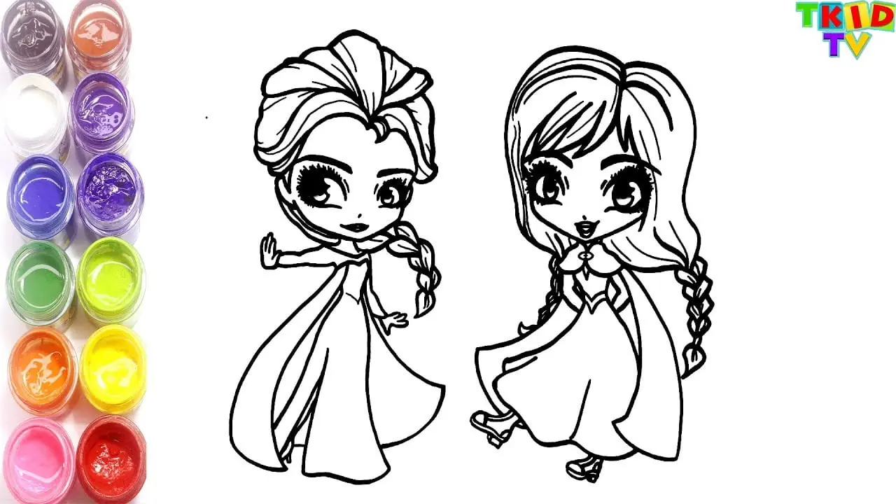 9+ Gambar Frozen untuk Mewarnai Anak TK yang Lucu dan Menggemaskan