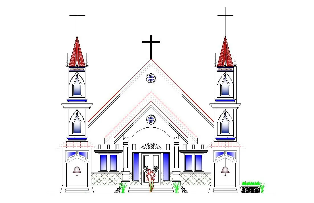 10+ Gambar Gereja Menarik untuk Mewarnai