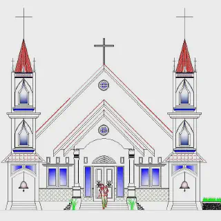 10+ Gambar Gereja Menarik untuk Mewarnai