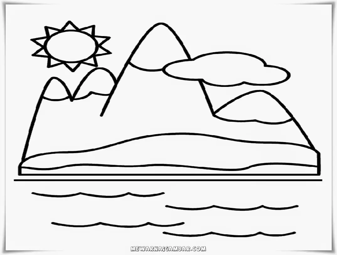 9 Gambar Gunung Mewarnai Anak, Seni Kreatif dan Edukatif yang Menyenangkan