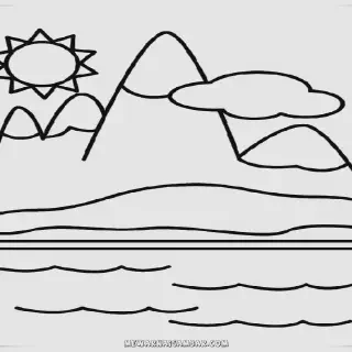 9 Gambar Gunung Mewarnai Anak, Seni Kreatif dan Edukatif yang Menyenangkan