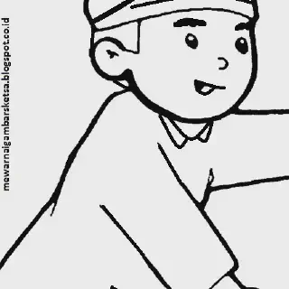 9 Gambar Kartun Anak Muslim untuk Mewarnai yang Menarik dan Edukatif