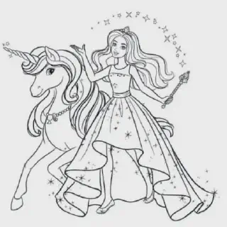 Gambar Mewarnai Barbie Princess Charm School - Kreasi Warna untuk Anak-Anak