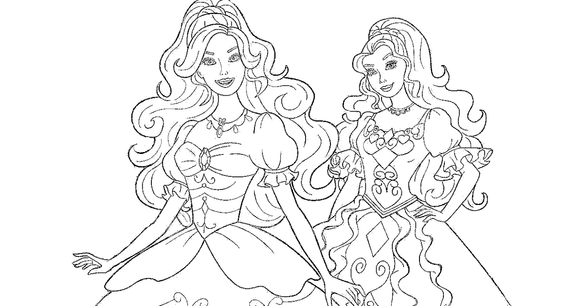 Seru dan Mudah! 10 Gambar Mewarnai Barbie Princess Pilihan