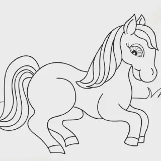 5 Gambar Mewarnai Binatang Kuda yang Lucu dan Mudah Ditiru