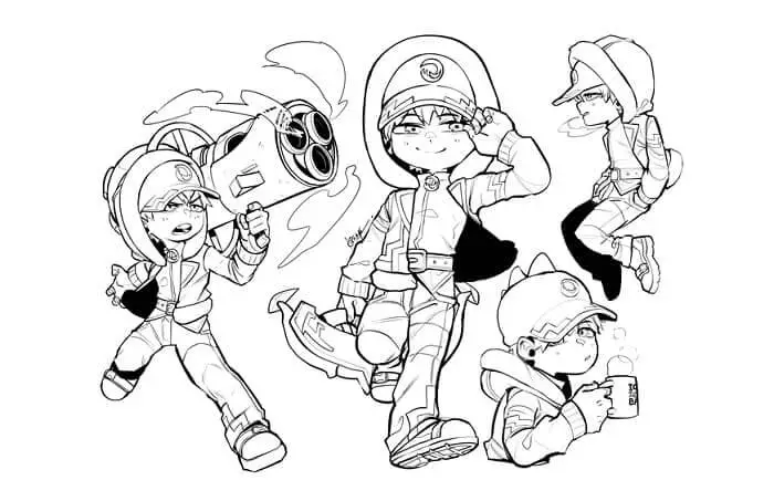 Gambar Mewarnai Boboiboy Es: Aktivitas Seru untuk Anak-Anak