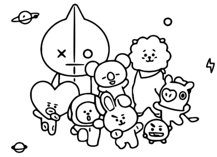Belajar Menggambar dan Mewarnai BT21 Chimmy dengan Gambar Mewarnai BT21 Chimmy yang Lucu!