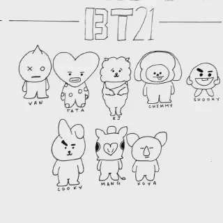 Mewarnai Gambar BT21 Tata â€“ Cara Mudah dan Seru untuk Anak-Anak!