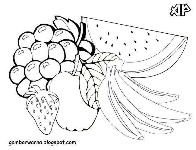 10 Gambar Mewarnai Buah untuk Anak TK: Buat Si Kecil Jadi Pintar Mengenal Buah Sejak Dini