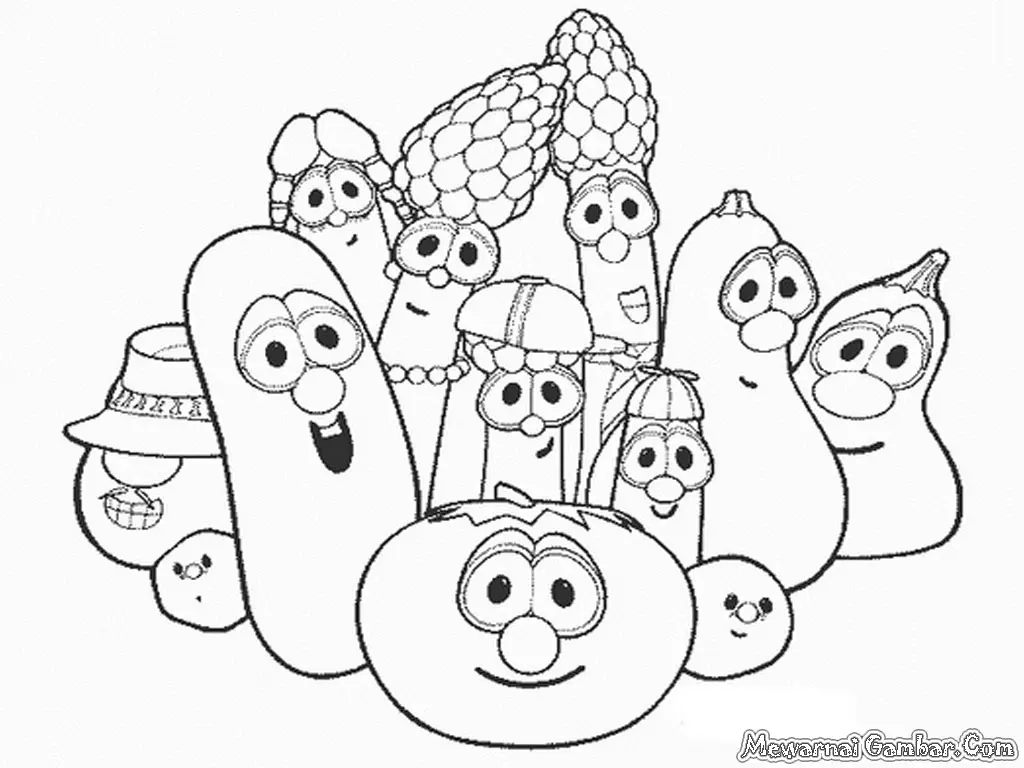 Mewarnai Seru dan Edukatif: Gambar Mewarnai Buah dan Sayur untuk Anak-Anak