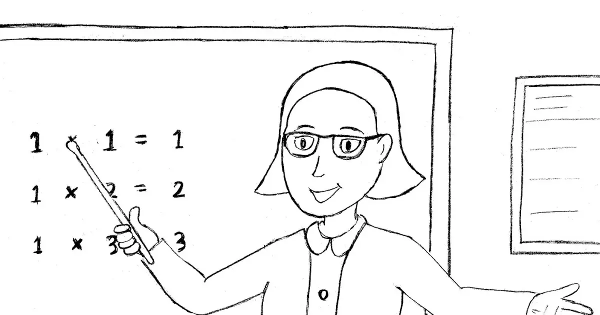 9 Ide Gambar Mewarnai Guru Sedang Mengajar Untuk Anak-Anak