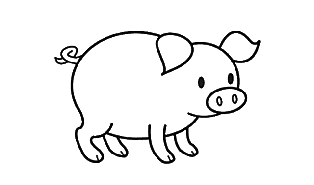 10 Gambar Mewarnai Hewan Babi Lucu untuk Anak-anak