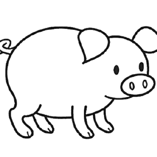 10 Gambar Mewarnai Hewan Babi Lucu untuk Anak-anak