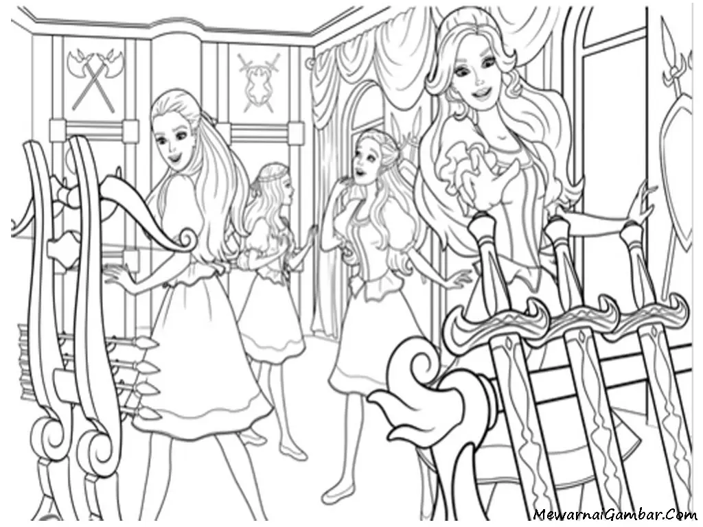 Gambar Mewarnai Istana Barbie: Menambah Kreativitas Anak dengan Warna-Warni yang Indah