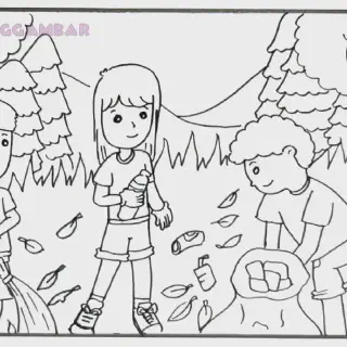 13 Macam Gambar Mewarnai Kebersihan Lingkungan Rumah yang Mudah Dibuat Bersama Anak-Anak