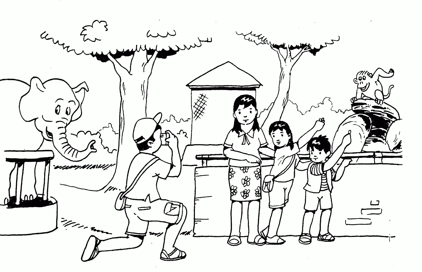 10 Gambar Mewarnai Kebun Binatang yang Bagus dan Mengasyikkan untuk Anak-anak