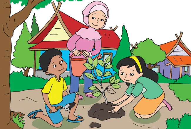 10 Gambar Mewarnai Merawat Hewan dan Tumbuhan yang Menarik untuk Anak-anak