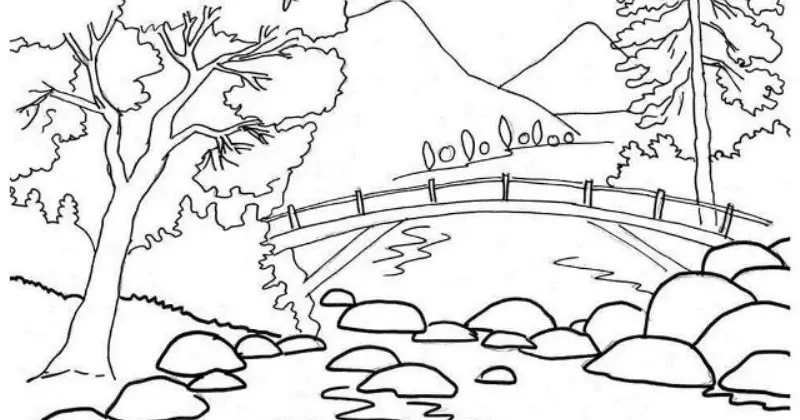 25 Gambar Mewarnai Pemandangan Alam untuk Anak Tk yang Menarik dan Edukatif