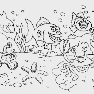 10+ Gambar Mewarnai Pemandangan Bawah Laut yang Menakjubkan untuk Anak-Anak