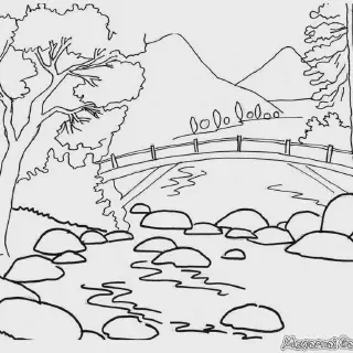 Gambar Mewarnai Pemandangan JPG - Inspirasi Kreasi Warna Alam yang Indah
