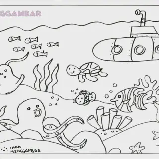 10 Gambar Mewarnai Pemandangan Laut yang Menenangkan - Belajar Gambar Mewarnai untuk Pemula