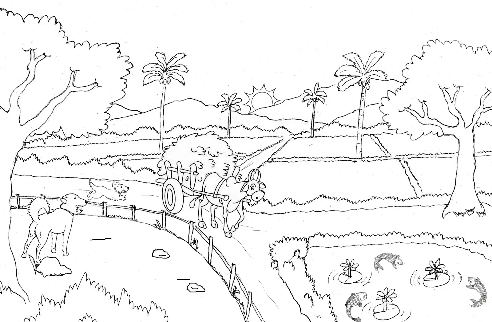 Mewarnai Pemandangan Pedesaan: Cara Aneh & Menyenangkan untuk Mengisi Waktu Luang Anak-anak Anda