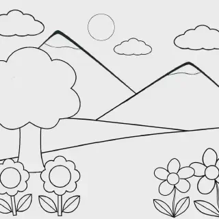10 Ide Gambar Mewarnai Pemandangan Untuk Anak TK Yang Lucu Dan Menarik