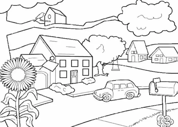 Kumpulan Gambar Mewarnai Pemandangan Yang Cocok Untuk Anak TK