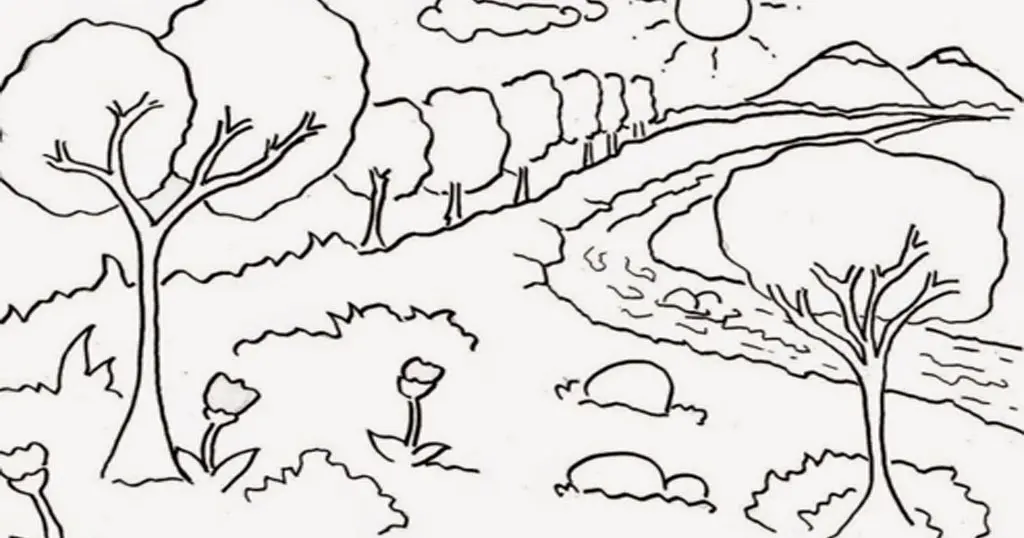 Gambar Mewarnai Pemandangan yang Mudah: Segera Miliki Kemampuan Seni Anda!