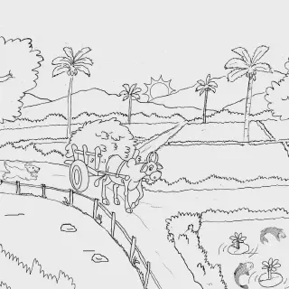 10+ Gambar Mewarnai Pemandangan Indah untuk Anak-anak!