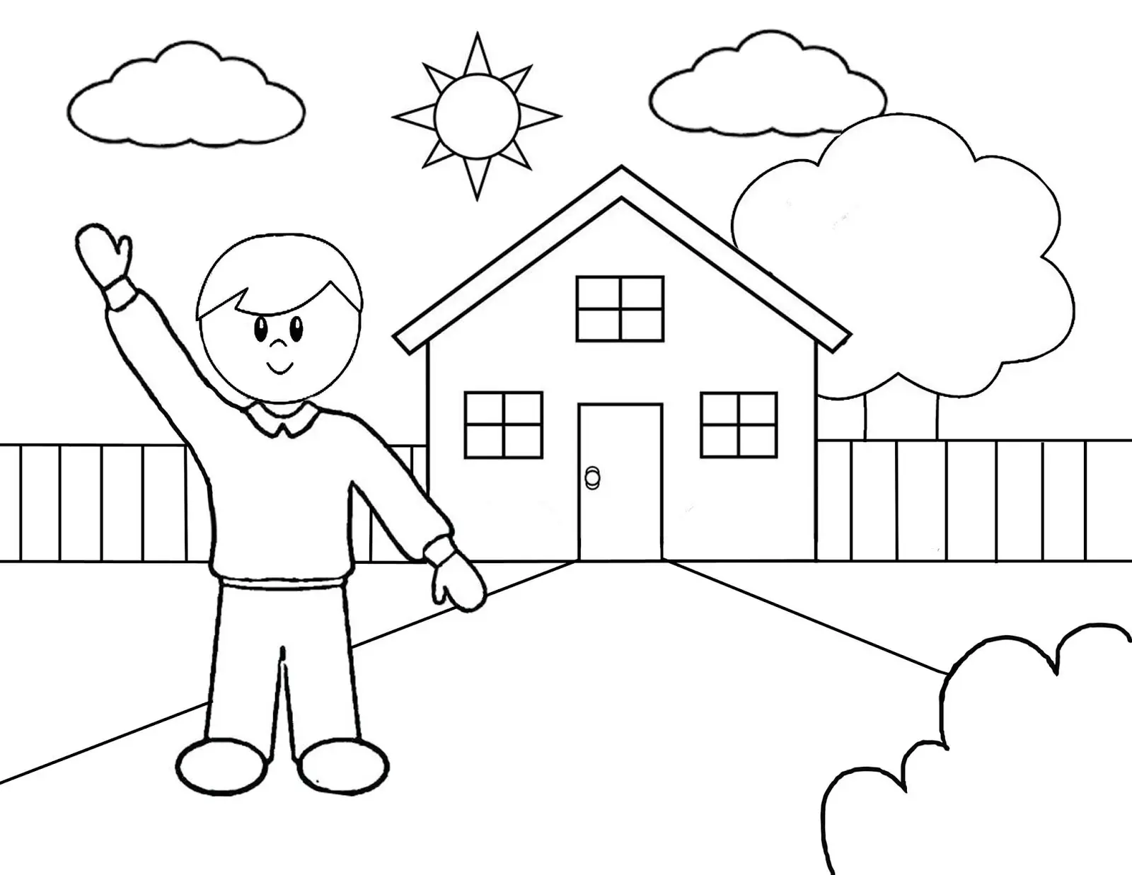 Mewarnai Rumah dan Orang dengan Gambar yang Menarik