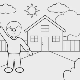 Mewarnai Rumah dan Orang dengan Gambar yang Menarik