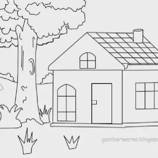 8 Contoh Gambar Mewarnai Rumah dan Pemandangan yang Mudah Dilakukan untuk Anak-Anak
