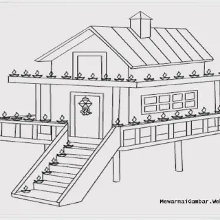 4 Ide Gambar Mewarnai Rumah Kincir Angin untuk Anak-Anak