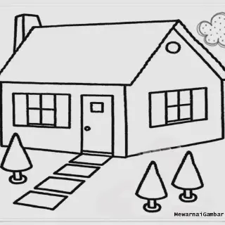 900+ Gambar Mewarnai Rumah Sederhana yang Lucu dan Mudah Dilakukan