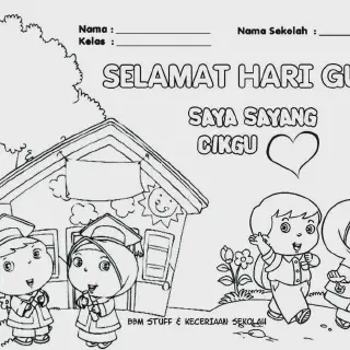 Mari Kita Gambar Mewarnai Tentang Hari Guru Agar Lebih Menghargai Para Pendidik Kita