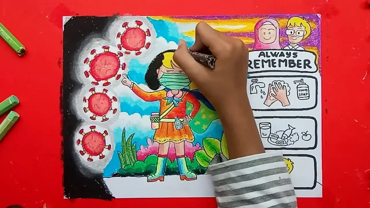 Gambar Mewarnai Virus Covid-19: Cara Mengenalkan Anak dengan Covid-19 Melalui Aktivitas Menggambar